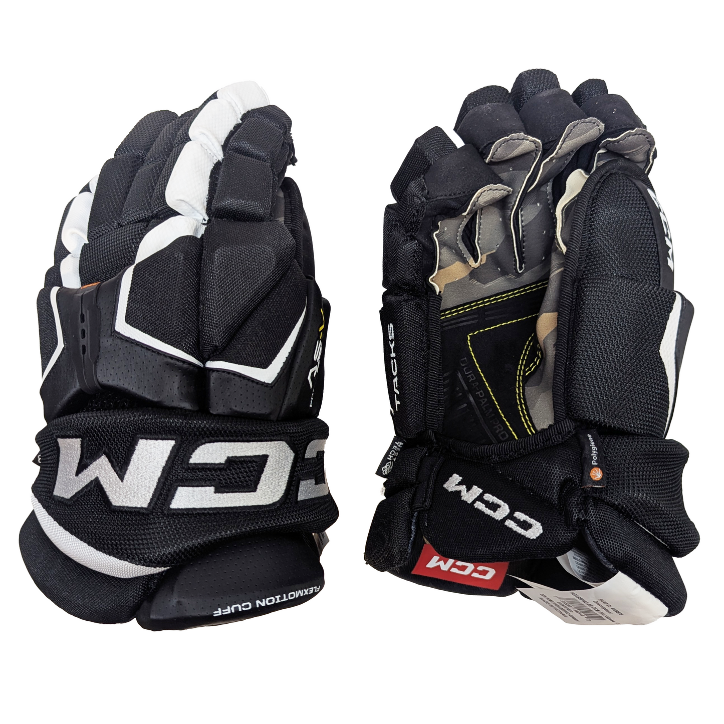 CCM Tacks AS-V Pro - Pro Stock Hockey Glove (Black/White)