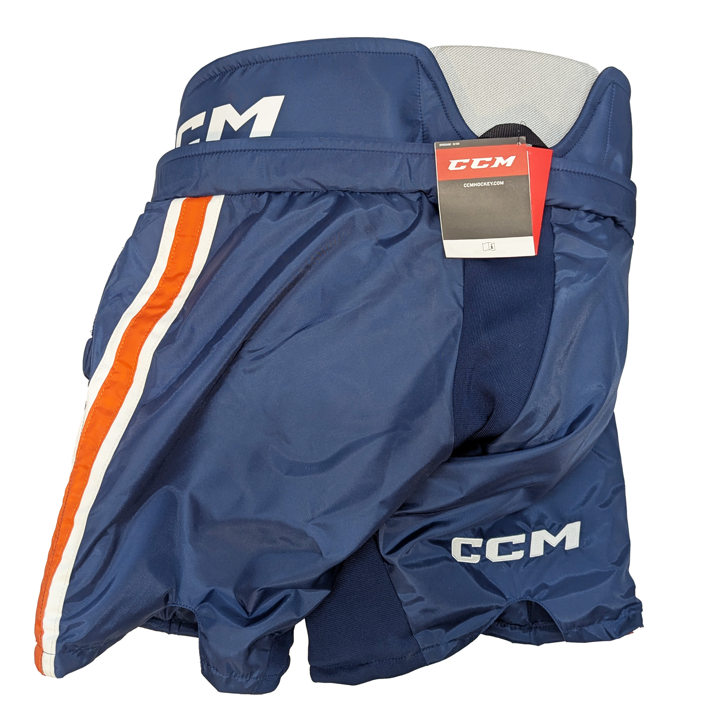 CCM HPG12A - NCAA Pro Stock Hockey Goalie Pants (Navy/Orange/White)