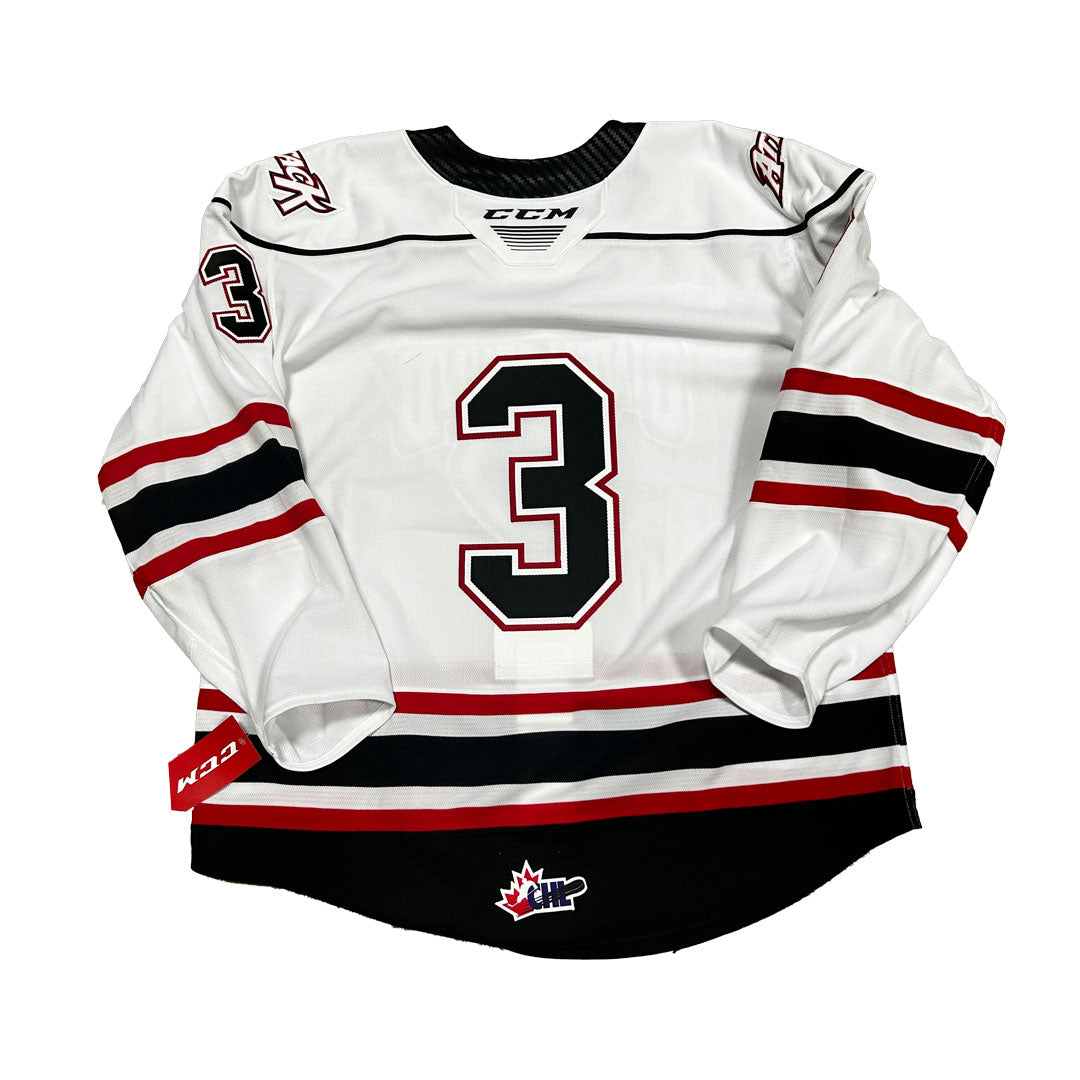 OHL - Owen Sound Attack Game Issue Jersey (White/Black/Red)