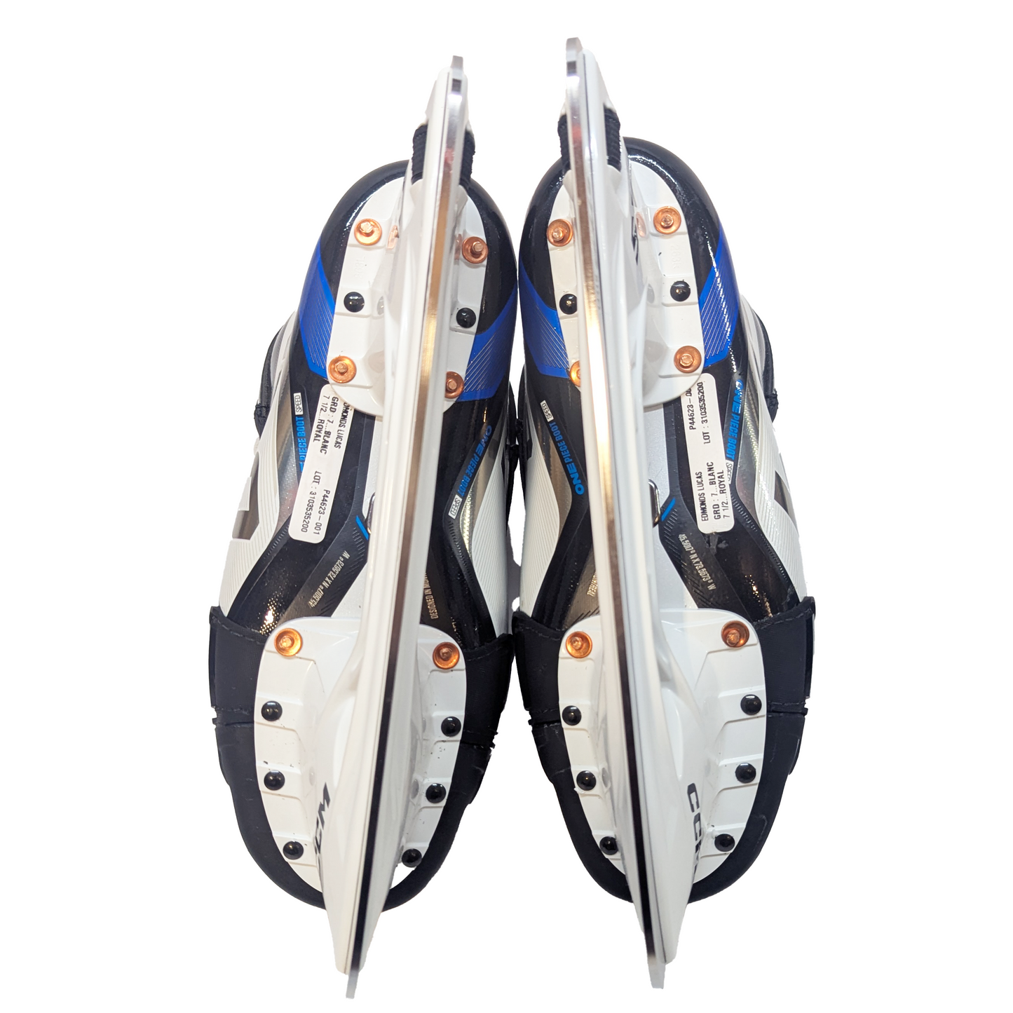 CCM Jetspeed FT6 Pro - Pro Stock Hockey Skates - Size 7R (Blue/White)