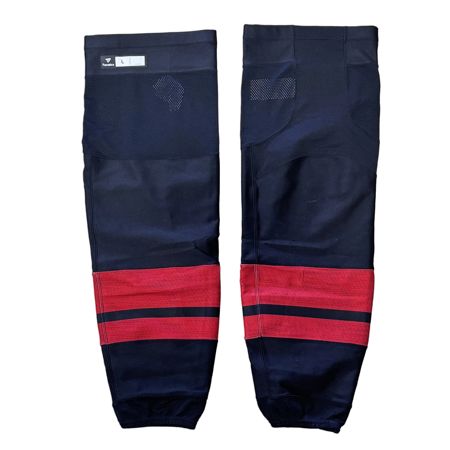 NHL - Used Fanatics Pro Stock Hockey Socks - Carolina Hurricanes (Black/Red)