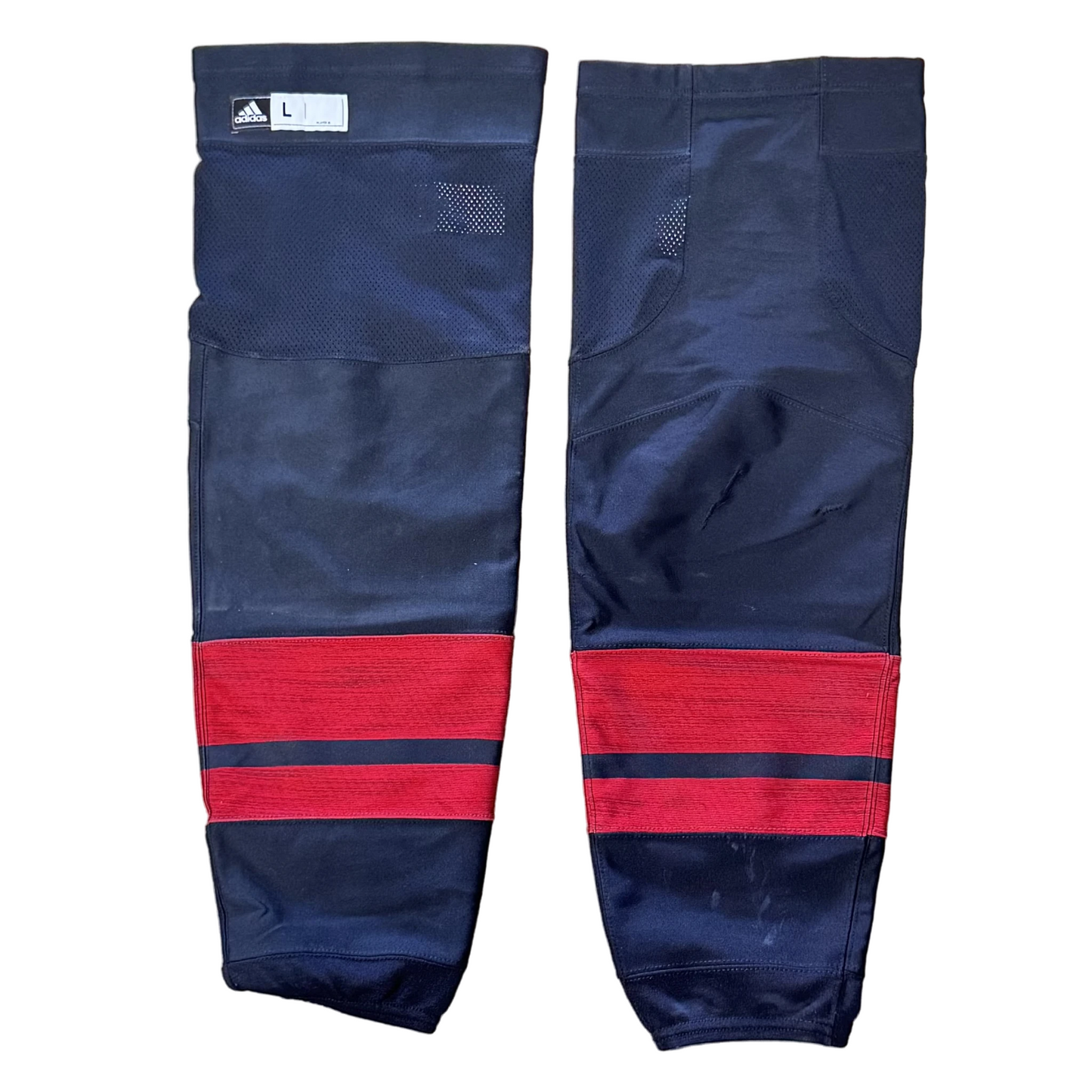 NHL - Used Adidas Pro Stock Hockey Socks - Carolina Hurricanes (Black/Red)