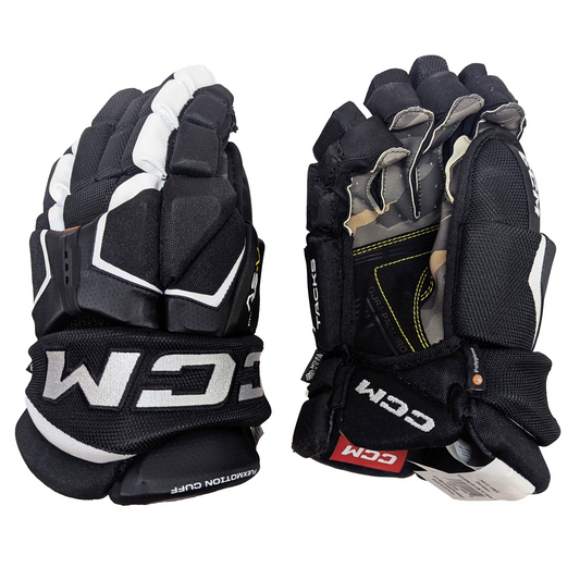 CCM Tacks AS-V Pro - Pro Stock Hockey Glove (Black/White)