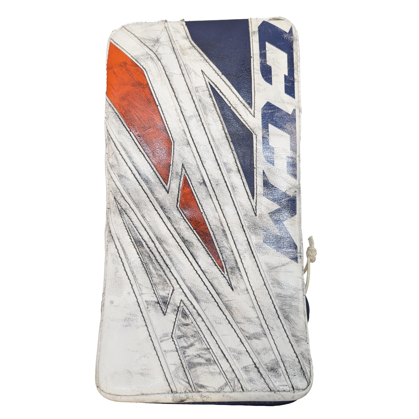 CCM Extreme Flex 4  - Used WHL Pro Stock Goalie Blocker (White/Orange/Navy)