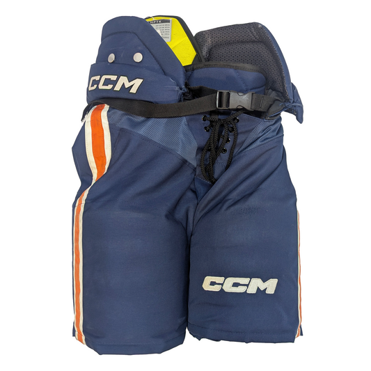 CCM HPTK - Used WHL Pro Stock Hockey Pants (Navy/Orange/White)