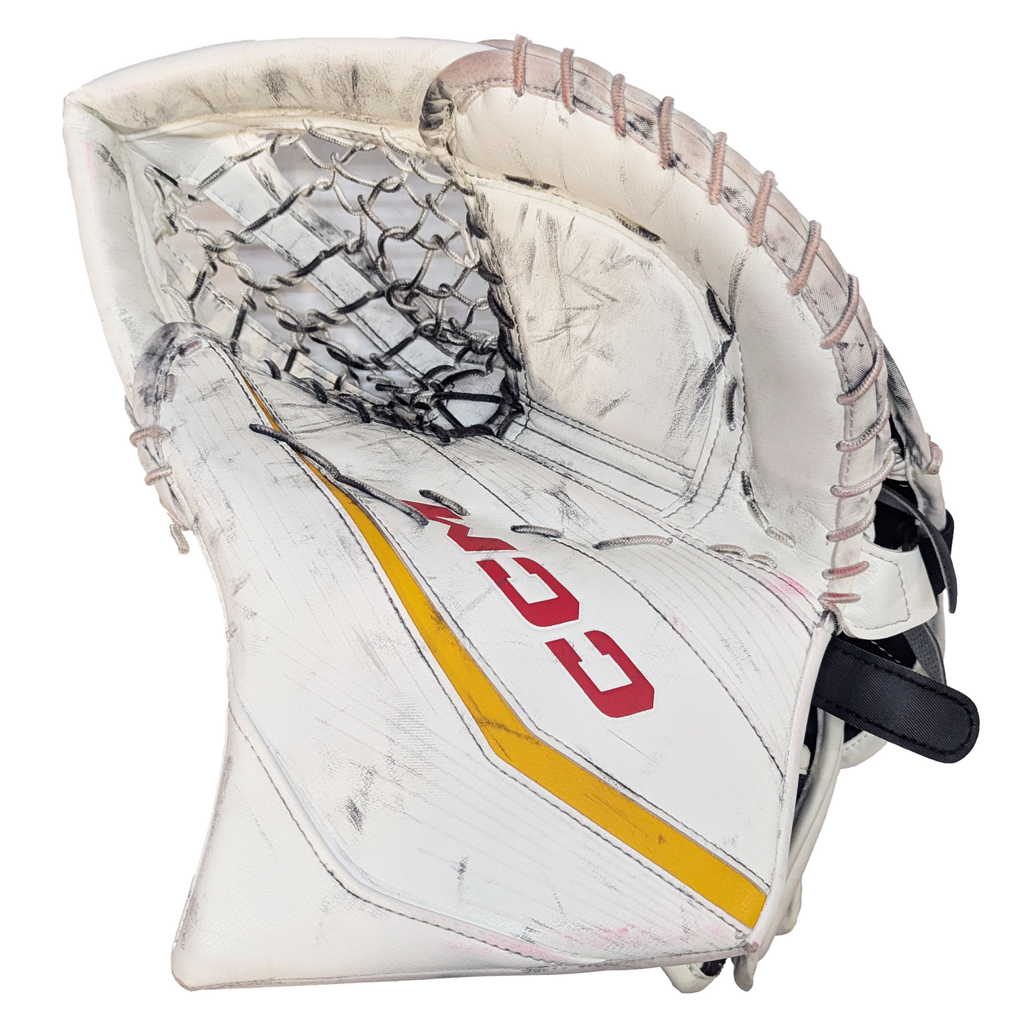 CCM Extreme Flex 6 - Used AHL Pro Stock Senior Goalie Full Set (White/Red/Yellow)