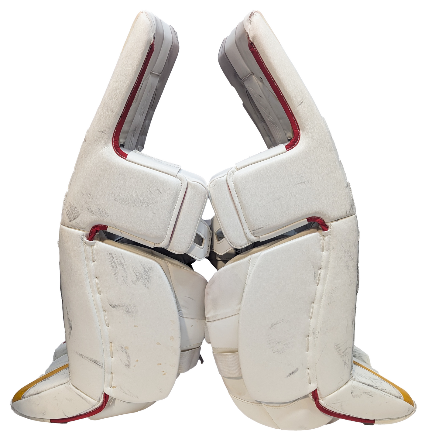 CCM Extreme Flex 6 - Used AHL Pro Stock Senior Goalie Full Set (White/Red/Yellow)