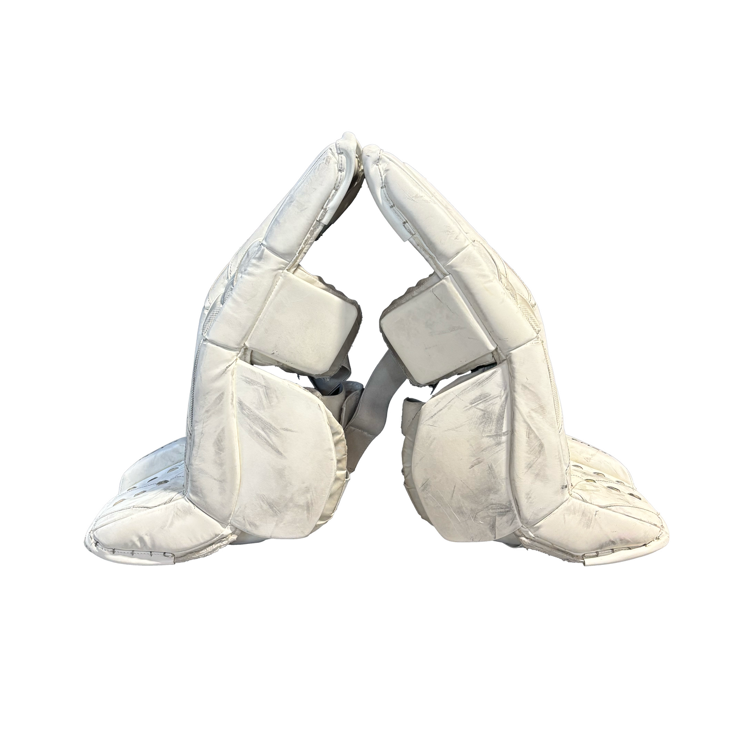 CCM Extreme Flex 5.5 - Used Junior Goalie Pad Set (White)