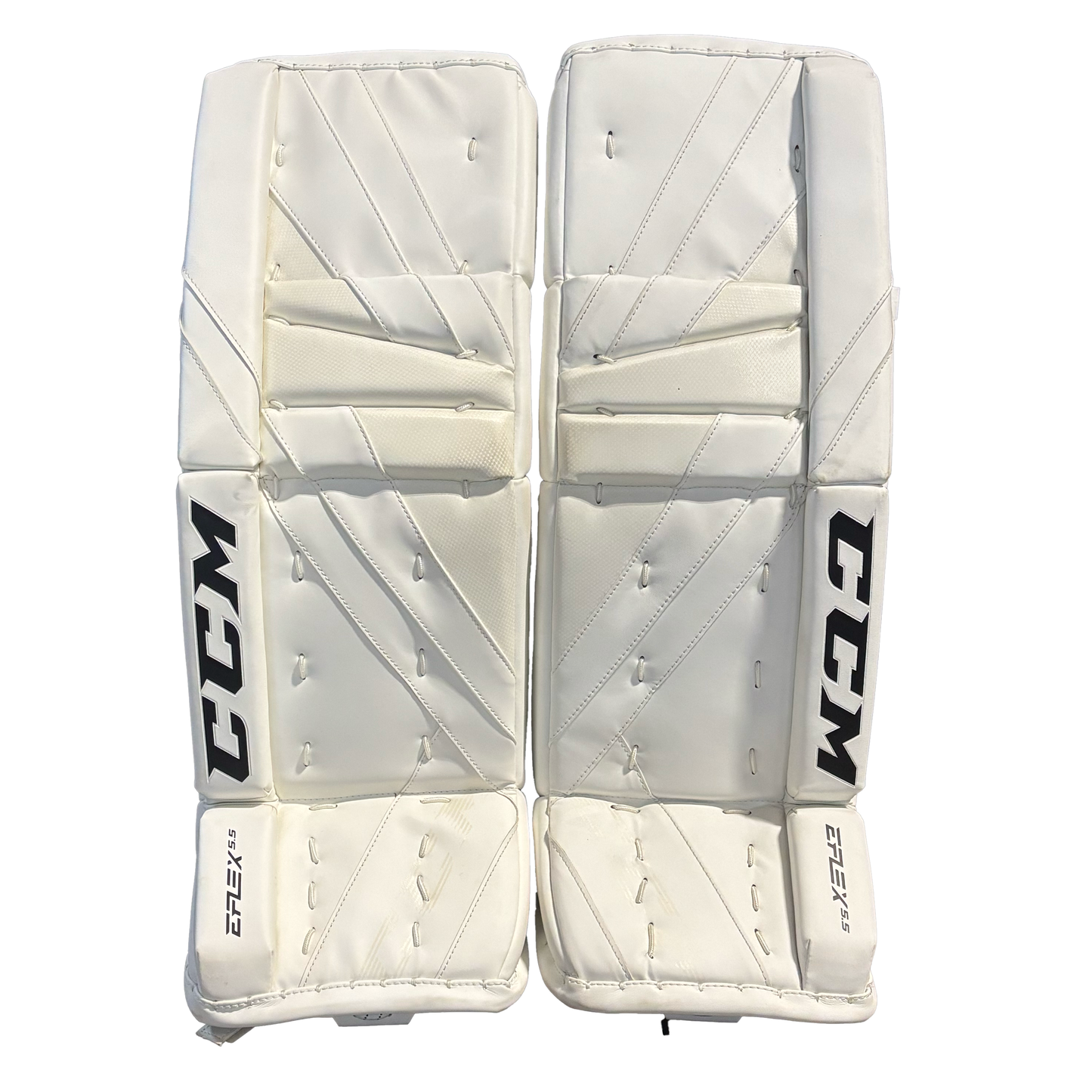 CCM Extreme Flex 5.5 - New Goalie Pad Set - Junior (White)