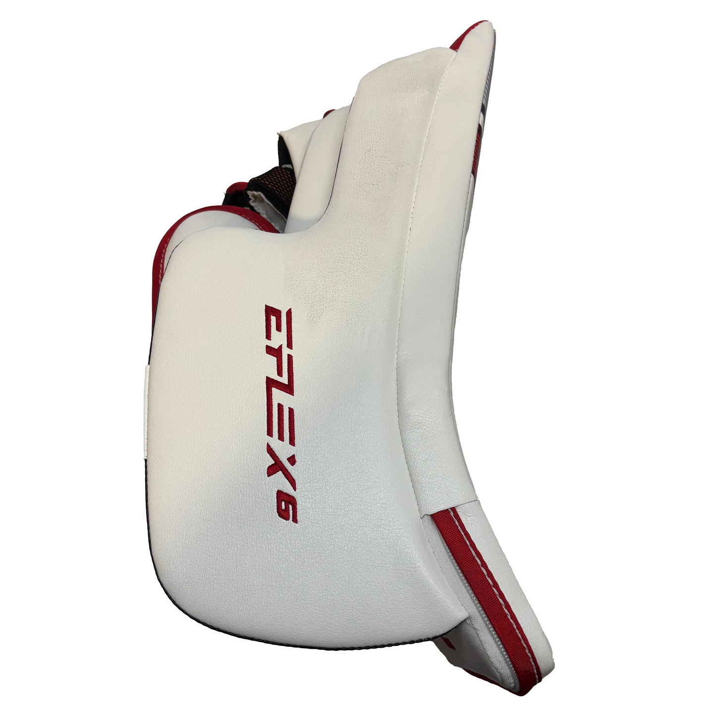 CCM Extreme Flex 6 - New Pro Stock Goalie Blocker (White/Red)