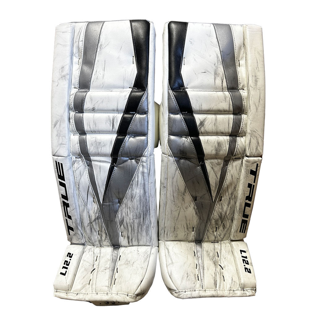 TRUE L12.2 - Used Pro Stock Goalie Pads (White/Grey/Black)