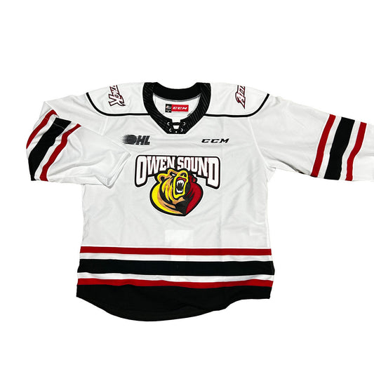 OHL - Owen Sound Attack Game Issue Jersey (White/Black/Red)