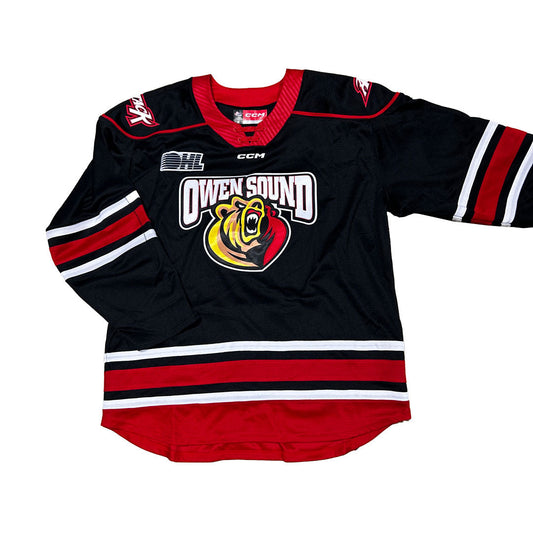 OHL - Owen Sound Attack Game Jersey (Black/Red/White)