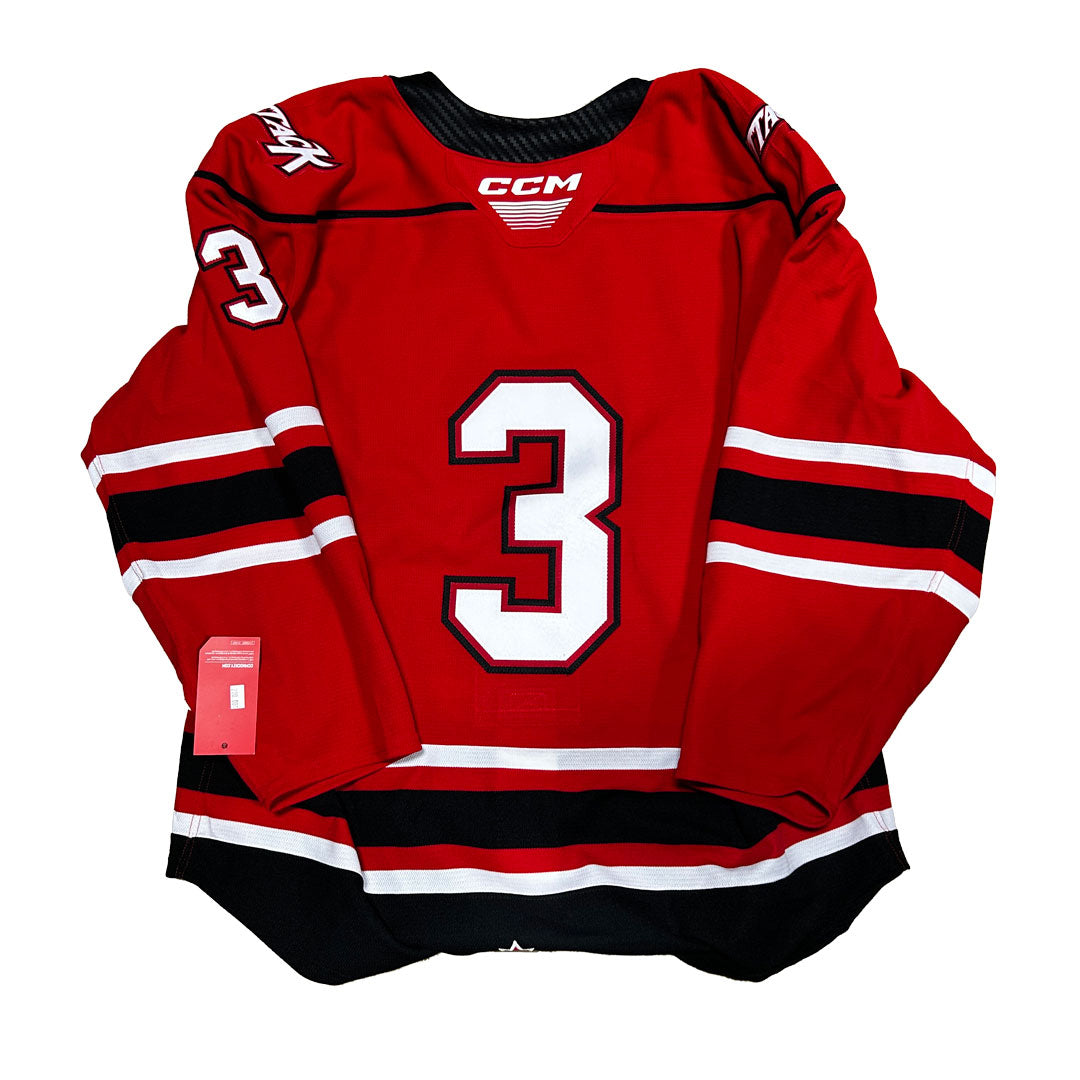 OHL - Owen Sound Attack Game Issue Jersey (Red/Black/White)