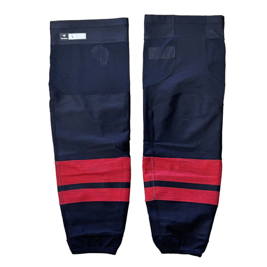 NHL - Used Fanatics Pro Stock Hockey Socks - Carolina Hurricanes (Black/Red)
