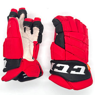 CCM HGJS - Used NHL Pro Stock Glove - Carolina Hurricanes (Red/Black)