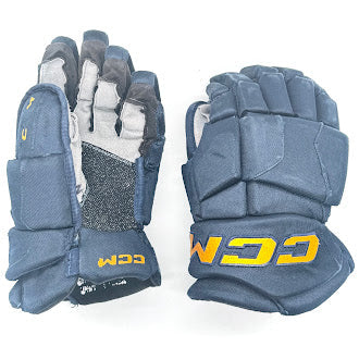 CCM HGJSCHLPP - Used OHL Pro Stock Glove (Navy/Yellow Text)
