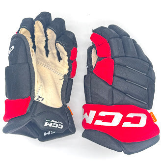 CCM HGJS - Used NHL Pro Stock Glove - Carolina Hurricanes (Black/Red)