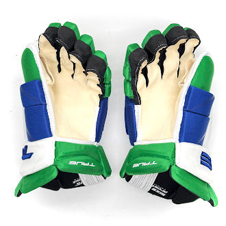 True Catalyst 9X - NHL Pro Stock glove - Calvin De Haan (Blue/Green/White)
