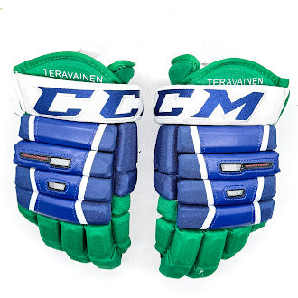 CCM HG97 - NHL Pro Stock Glove - Teuvo Teravainen (Blue/Green/White)