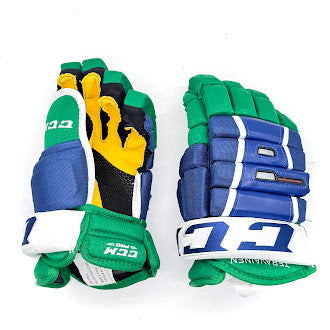 CCM HG97 - NHL Pro Stock Glove - Teuvo Teravainen (Blue/Green/White)