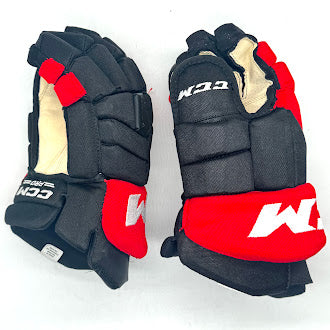 CCM HGTK - Used NHL Pro Stock Glove - Carolina Hurricanes (Black/Red) #2