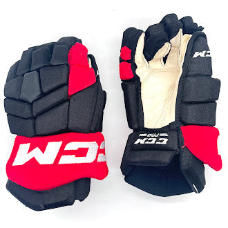 CCM HGTK - Used NHL Pro Stock Glove - Carolina Hurricanes (Black/Red) #2